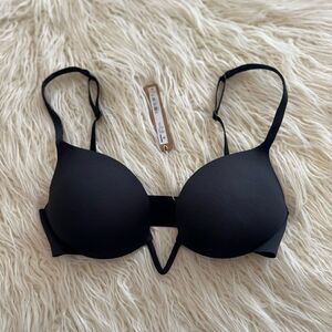 Skims Ultimate Deep V Push Up Bra Onyx Size 32C